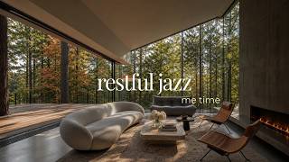 Restful Forest Lounge Jazz | Fireplace Ambience & Soft Piano for a Luxurious Me Time screenshot 5