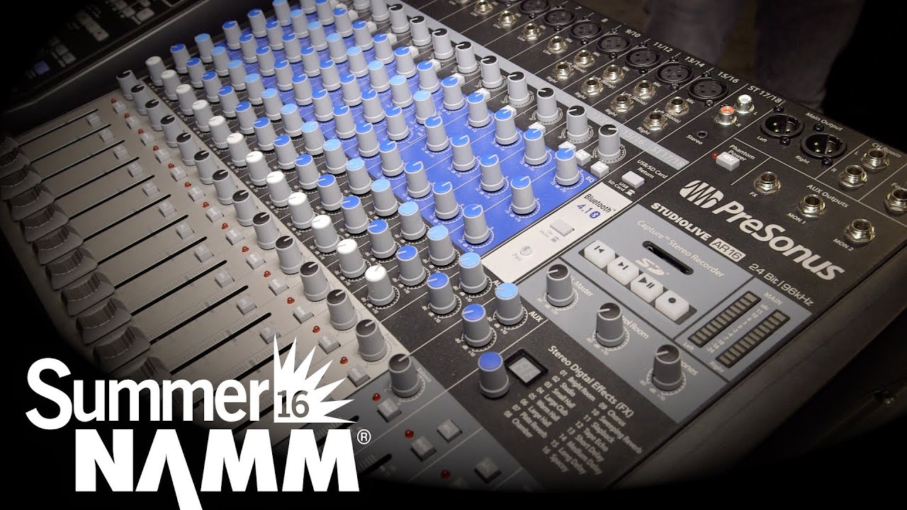PreSonus STUDIOLIVE AR16 USB ミキサー SLMAR16_pre_mix_frt_1_nr.png?