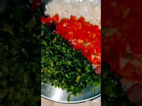 بابا غنوج الذ المقبلات الشامية متبل باذنجان بالخضار 