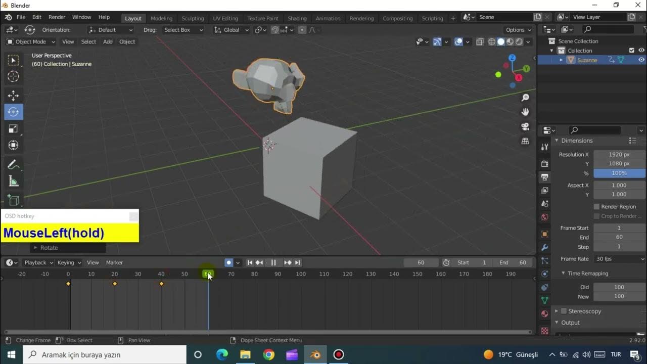 Blender Basit Animasyon Yapımı - YouTube
