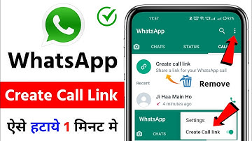 WhatsApp create call link kaise delete kare | WhatsApp create call link kaise hataye |