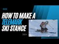 Telemark skiing technique  how to make a telemark ski stance