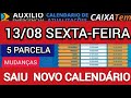 SAIU AGORA! NOVO CALENDÁRIO 5 PARCELA AUXÍLIO EMERGENCIAL ANTECIPADA MUDANÇAS . SAIBA A DATA