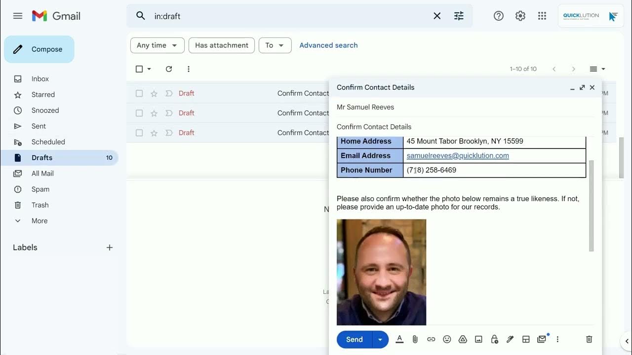 Merge Images from Google Docs using Quicklution's Mail Merge addon