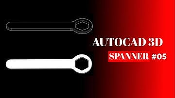Spanner 3d tutorial in autocad , full video of spanner drawing