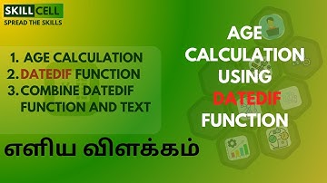 Excel Age Calculator with DATEDIF : Calculate Exact Age (Y, YM, MD + Bug Fix) Step-by-Step in Tamil