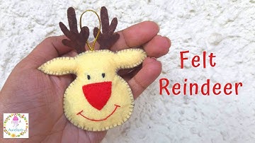 DIY Reindeer Christmas Felt Ornament | Christmas Crafts