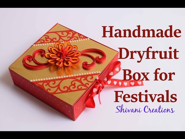 Beautiful Dryfruit Box Using Waste Cardboard/ Handmade Gift for Festivals/Diwali