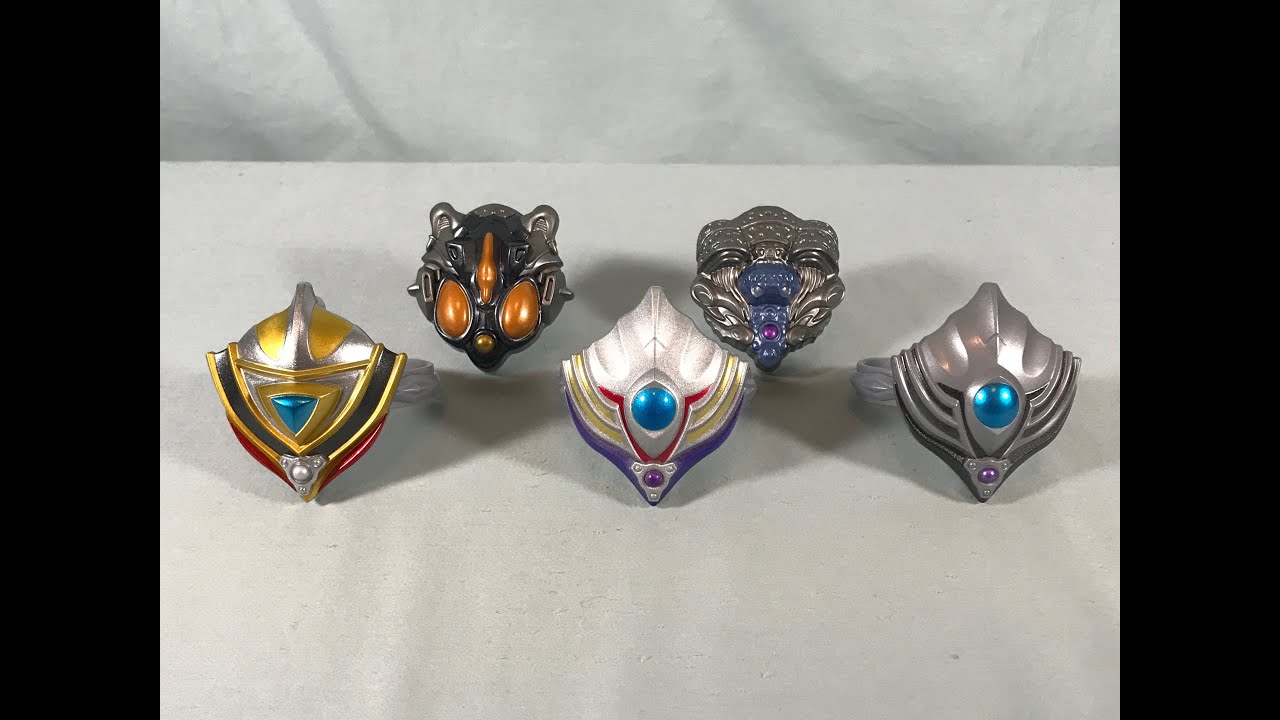 Ultraman Taiga Accessory GP 01 - Tiga, Gaia V2, Dark Tiga, Zetton & Gatanozoa Review