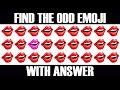 Find The Odd Lip Emoji One Out | Find The Odd One Out | Emoji Movie Game | Guess The Emoji Paheliyan