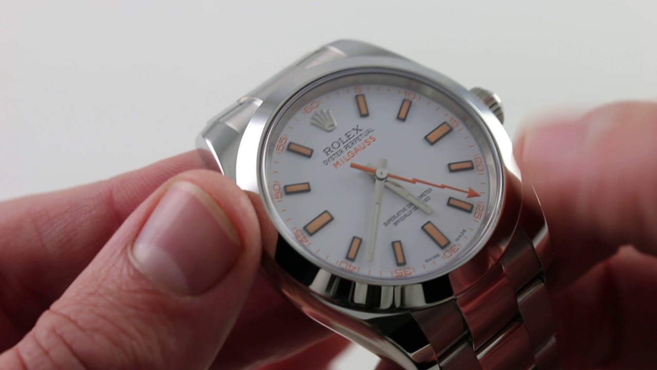 rolex milgauss white dial review