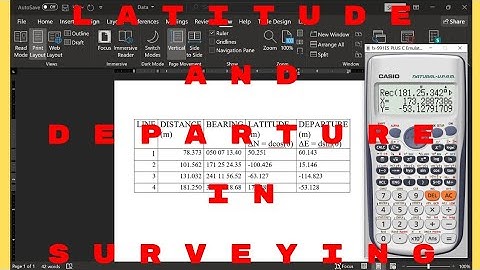 How to Calculate Latitude and Departure using Calculator | Latitude and Departure in Surveying