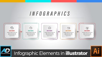 Infographic Elements Design template 008 | Infographic Illustrator Adobe Illustrator Tutorial