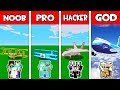 Minecraft - NOOB vs PRO vs HACKER vs GOD : FAMILY AIRPLANE CHALLENGE in Minecraft Animation