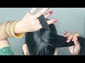 Beautiful Simple Under 1 minute easy juda hairstyle with rubberband with short hair for girls 🔥