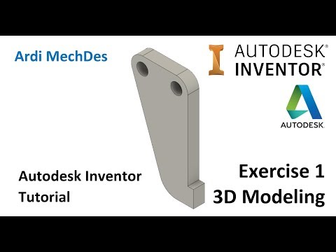 Autodesk Inventor Tutorial - Modeling Part Exercise 1