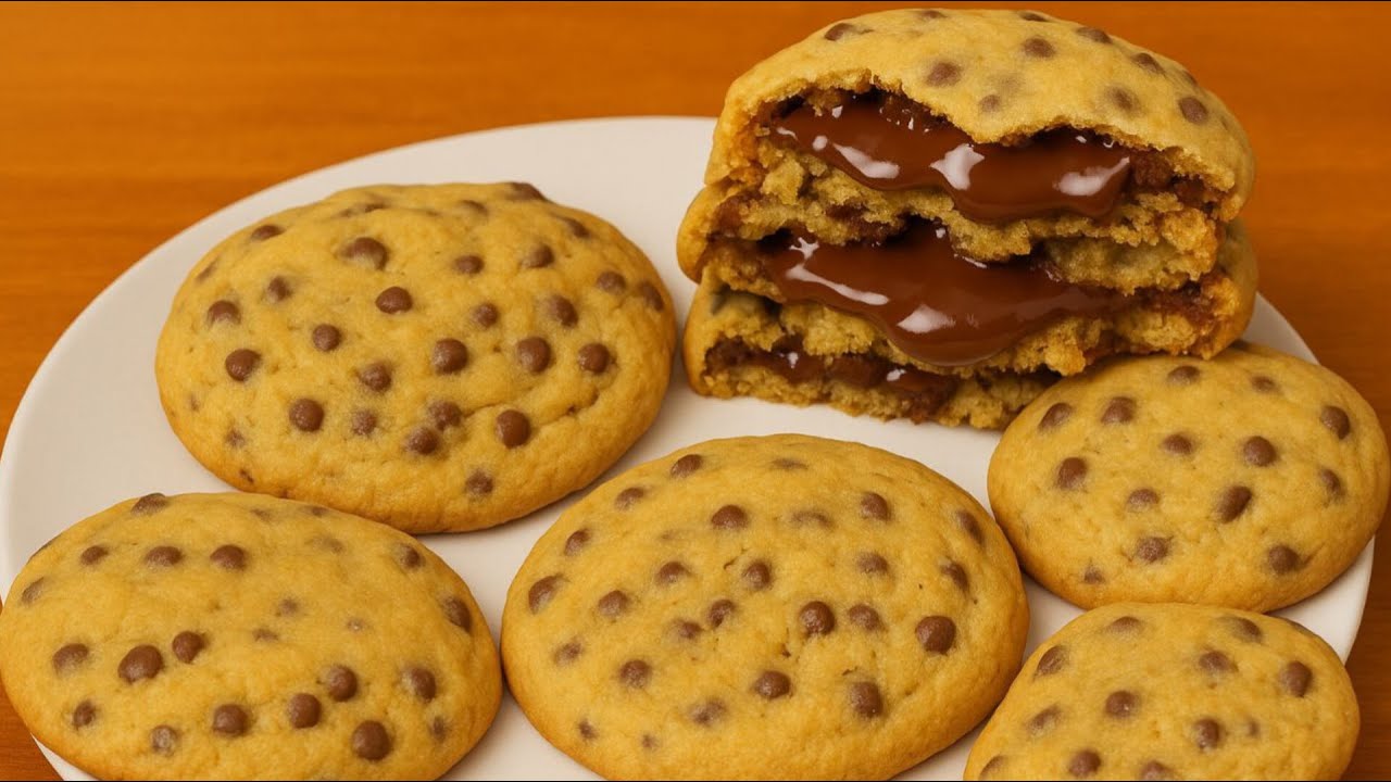 The Easiest Nutella-Stuffed Chocolate Chip Cookies at Home - So Gooey