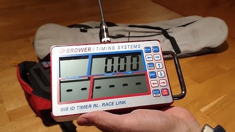 Setup Brower timing equipment