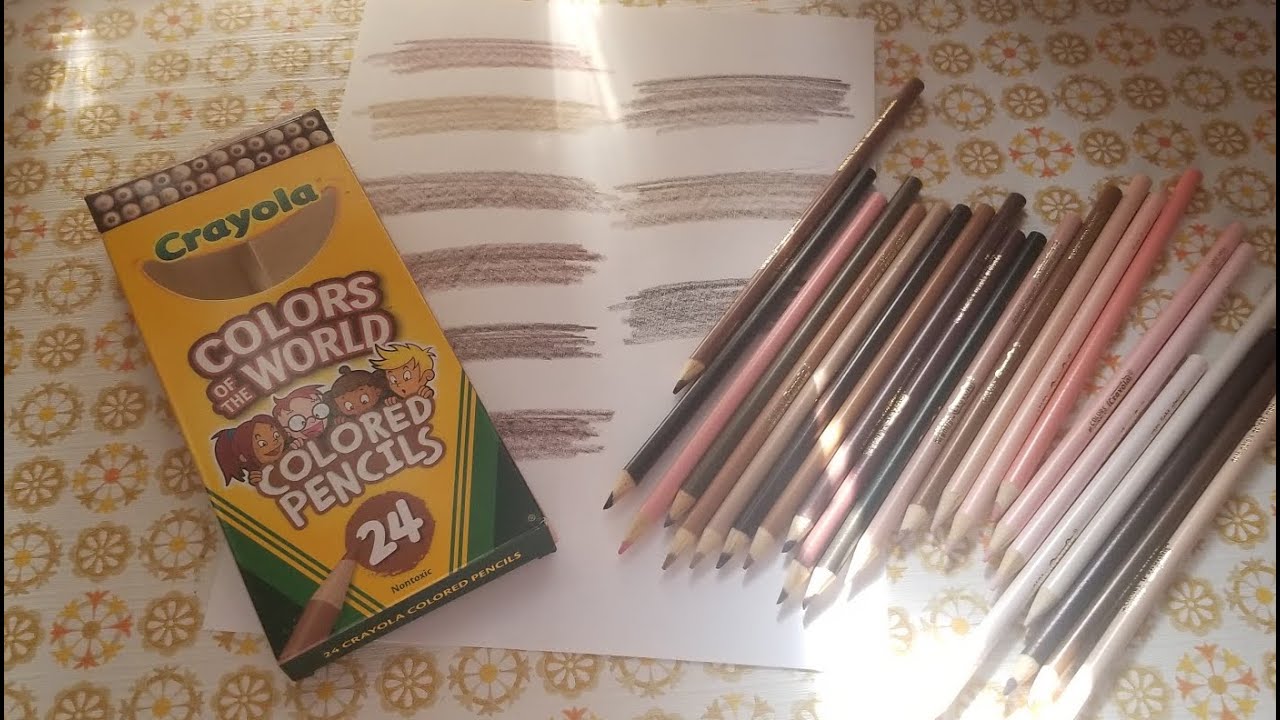 24 Crayola Colors of the World Colored Pencils Swatches and Review 