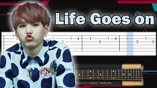 Miniatura del video "BTS - Life Goes On - Guitar tutorial (TAB)"