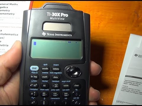 Texas Instruments TI-30x Pro Calculator Multiview Advanced Scientific GCSE Maths quick introduction