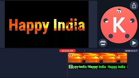 Reverse text knock-out title tutorial for the Kinemaster - रिवर्स टिक क्नॉमिक-और ट्रोल टूटोरियल फॉर