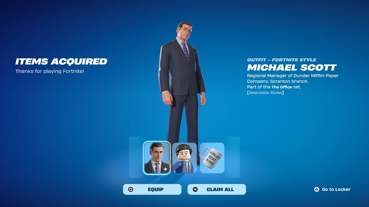 How To Get Michael Scott Skin NOW FREE In Fortnite (Unlock LEGO Michael Scott Style)