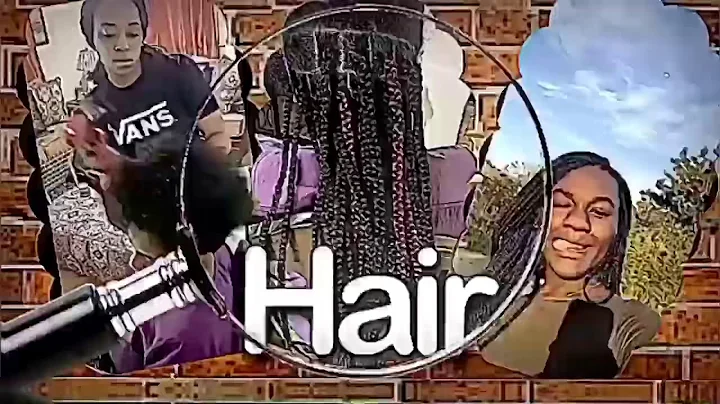 The process of medium box braids.