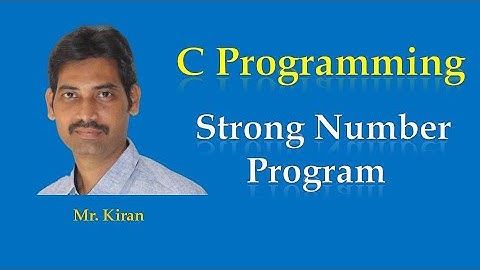 Strong Number Program in C