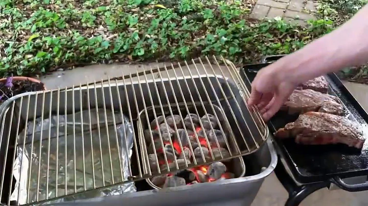 Ribeye Steaks on the PK Grill   Seared then Indirect
