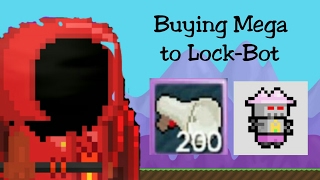 Growtopia | Buying 100 megaphone to Lock-bot | Meeting with Lock-bot
