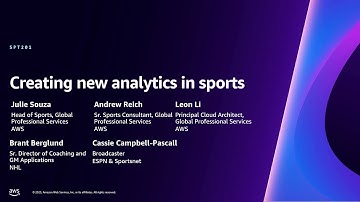 AWS re:Invent 2023 - Creating new analytics in sports (SPT201)