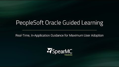 PeopleSoft Oracle Guided Learning