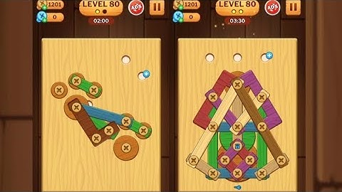 Screw Puzzle: Wood Nut & Bolt - Level 80