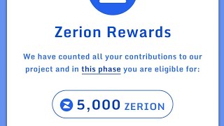 Zerion has launched ZERϴ Network Testnet!Be early = be rich!Cost FREE and takes  minutes