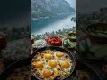 Perfect Mountain Breakfast 🍳 | Outdoor Cooking with Lake View #Shorts