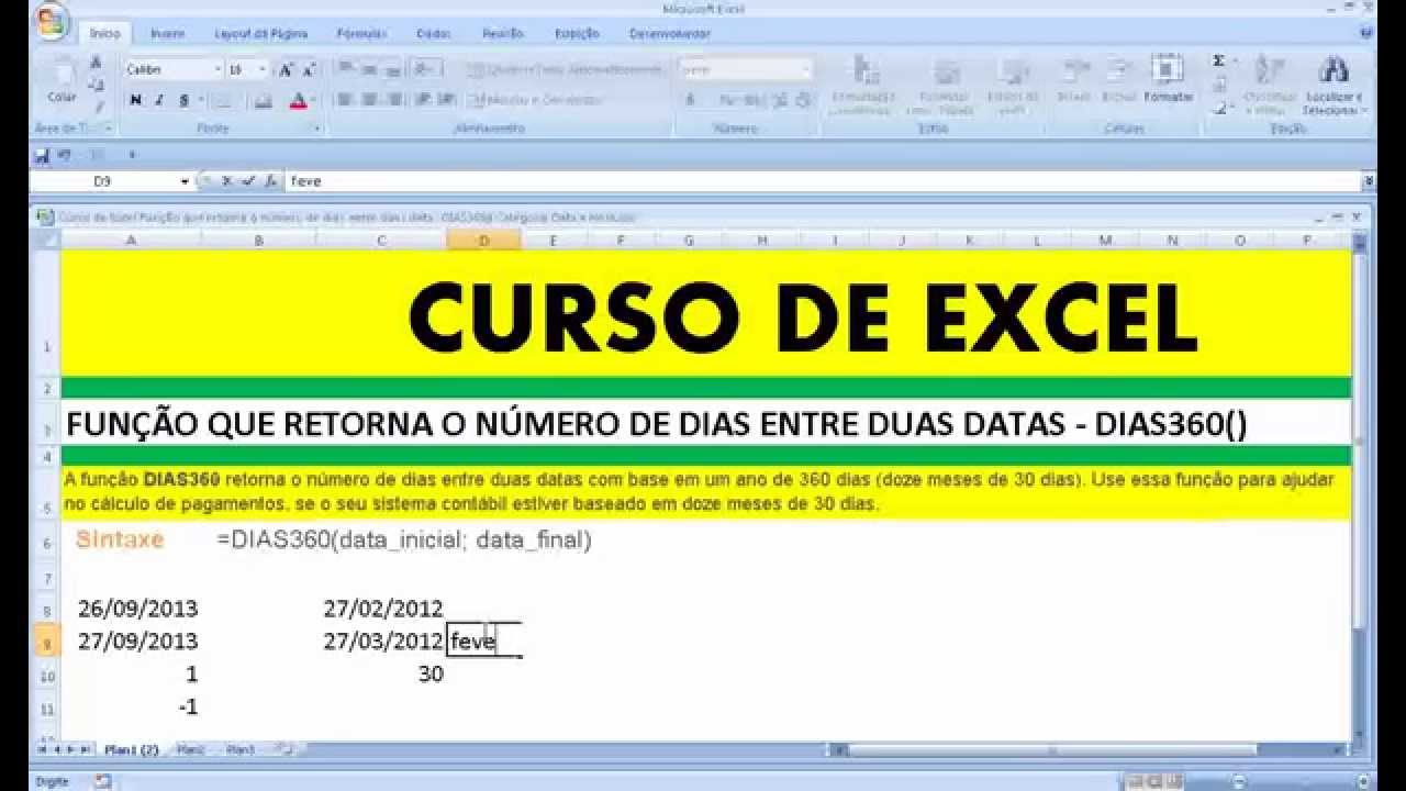 calculo numero de dias entre duas datas