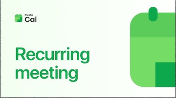 Recurring meeting in NeetoCal