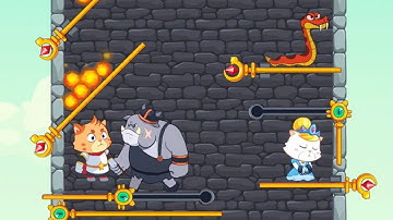 Rescue cat pin the pull | save the cat android, ios gameplay Part 12