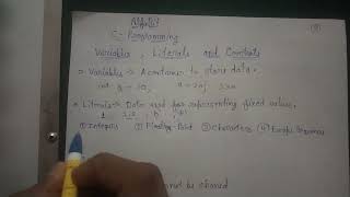C language, Part 3 - Variables, Literals, Constants #cprogramming #clanguage #programming
