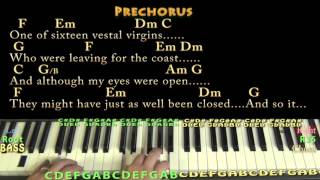 Whiter Shade of Pale (Procol Harum) Piano Cover Lesson in C with Chords/Lyrics chords