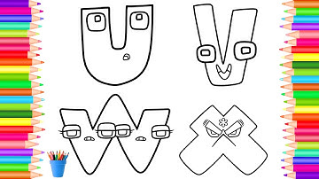 Alphabet Lore Coloring pages  How to color Alphabet Lore  drawing and COLORING PAGE