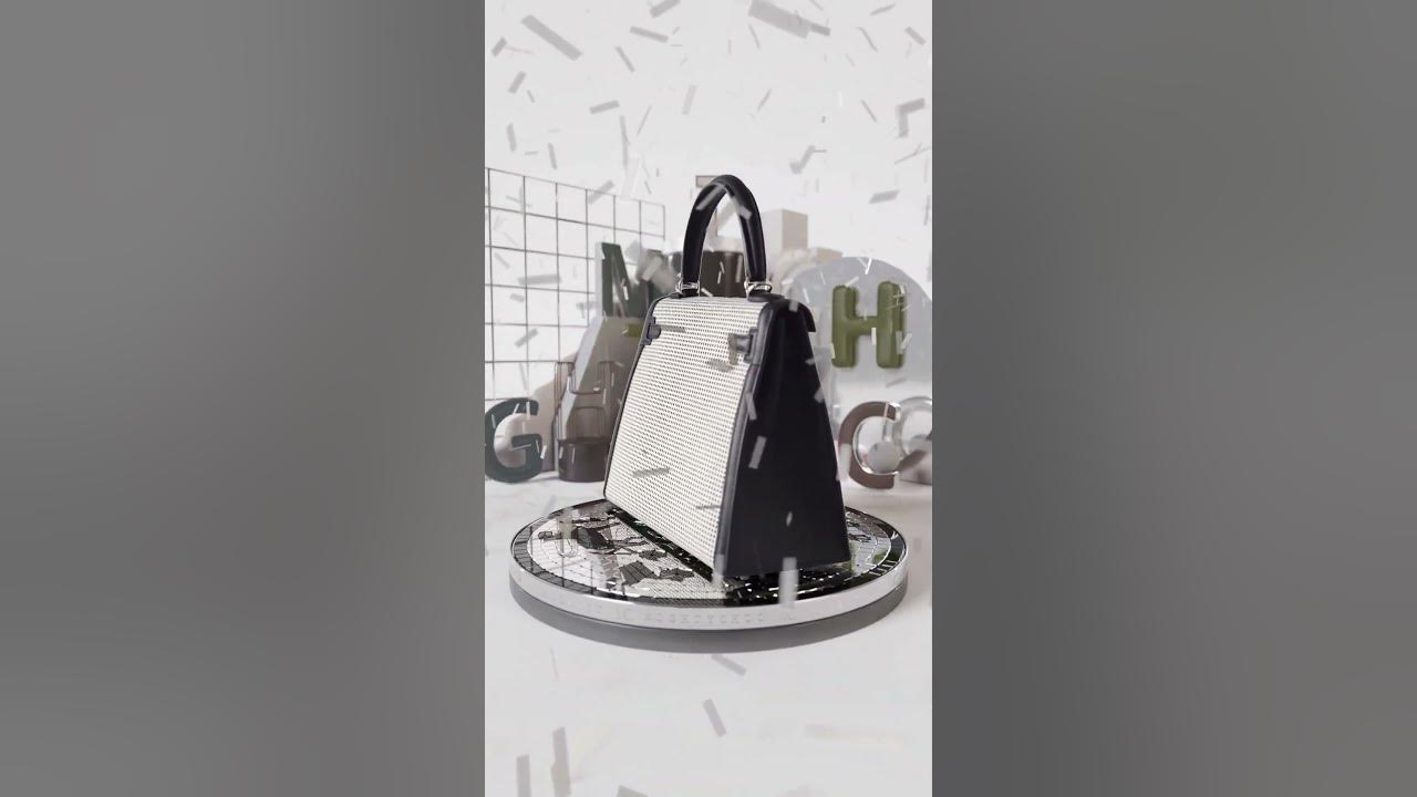 Hermes Kelly 25 Sellier Quadrille Viking Toile Black & White Bag –  Mightychic