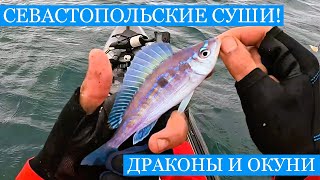 Весенняя Рыбалка в СЕВАСТОПОЛЕ!) - Полный каяк рыбы, суши из улова и такая переменчивая погода!!
