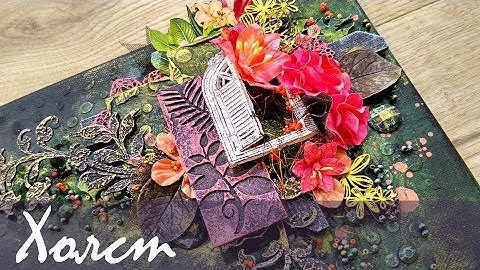 Mixed Media canvas / Микс Медиа тропический холст
