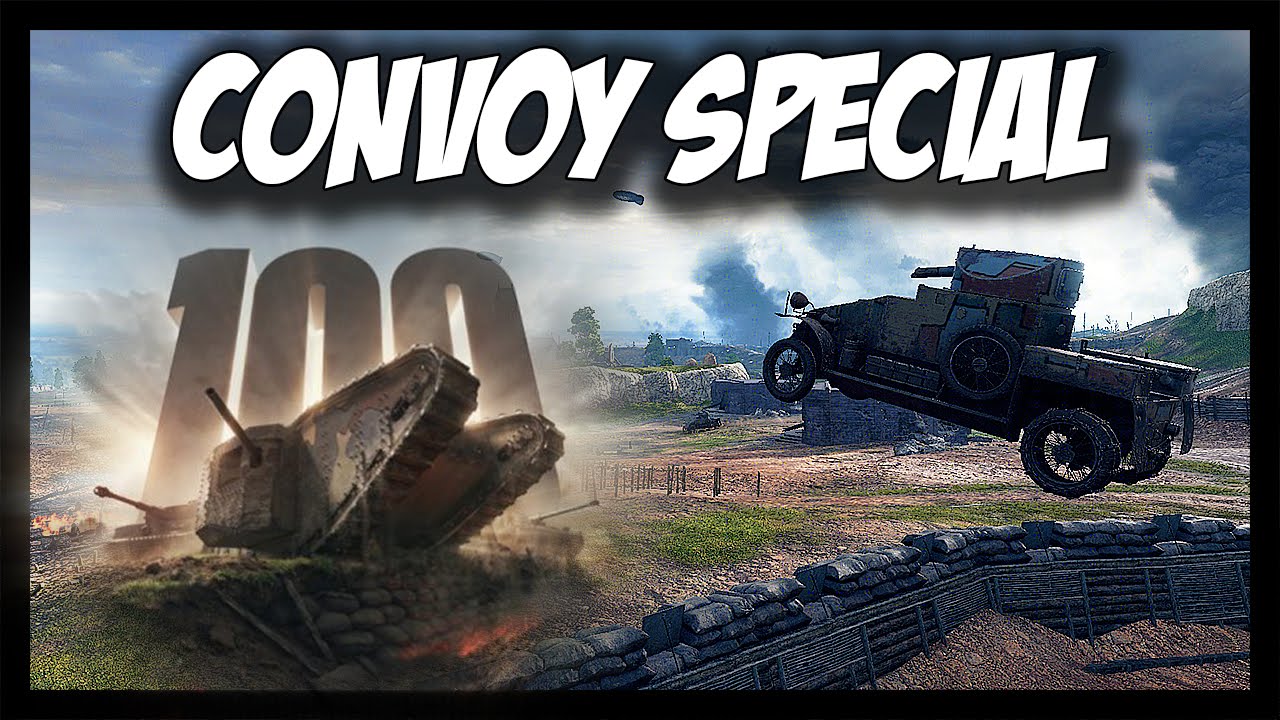 World Of Tanks Convoy Game Mode 100 Years Of Tanks The Lanchester Armored Car Gameplay Youtube