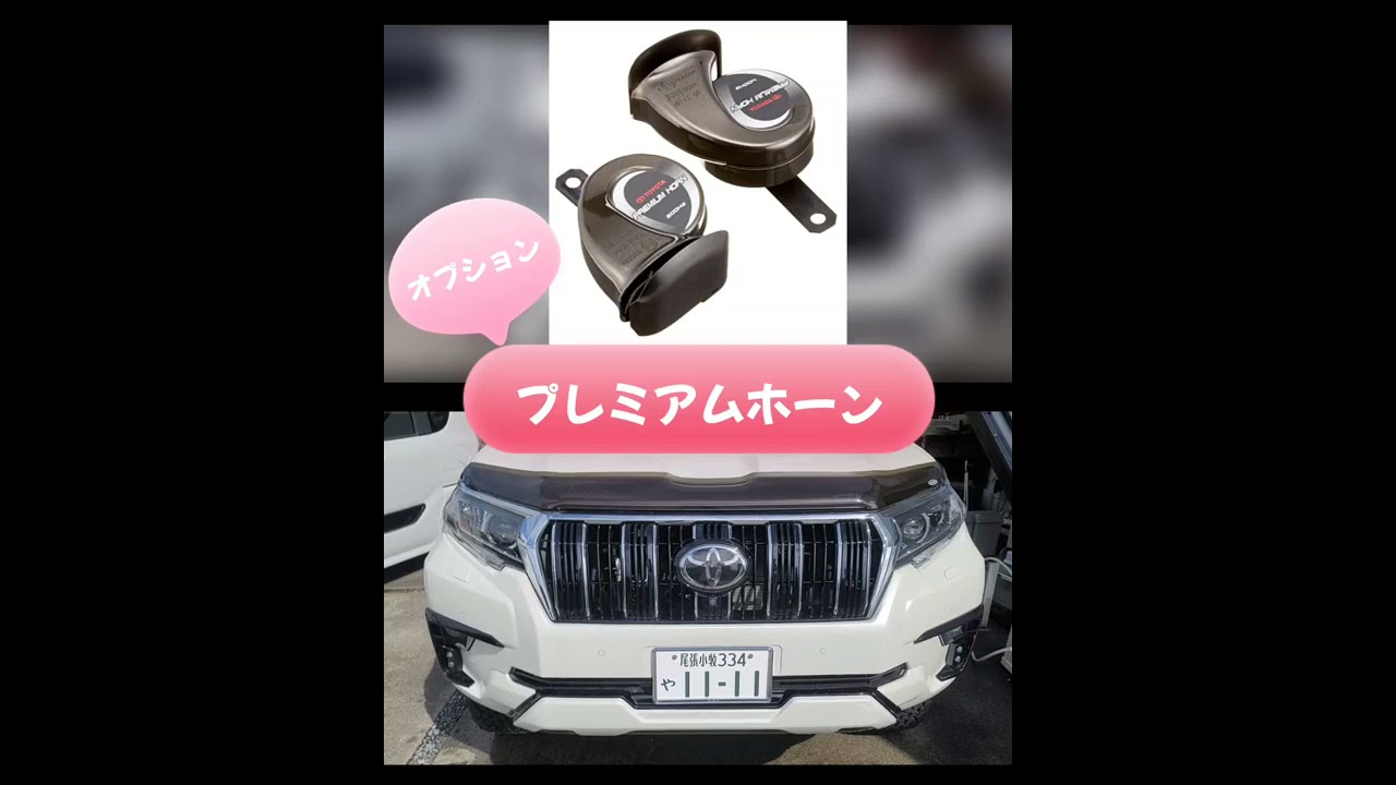 自動車/バイク【新品未使用】トヨタ 200系ランクル プレミアムホーン 左右セット 純正部品