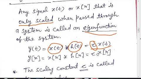 Eigenfunctions, Eigenvalus and Complex Exponentials