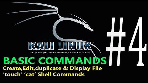 04-Kali Linux command line tutorial Creating/Editing/Display text file|Commands touch get|Hindi/Urdu