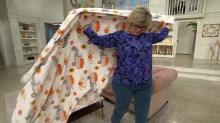 Berkshire Blanket Super Oversized 60x80 Harvest & Halloween Throw on QVC
